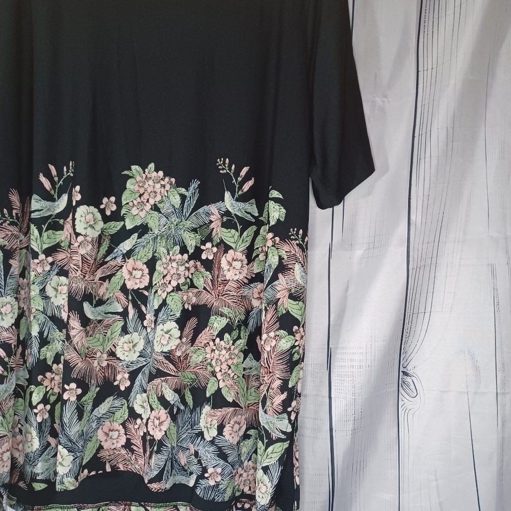 J.Jill Wearever Collection Square Neck Floral Casual Workwear Modest Top - Picture 11 of 12